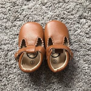 Brown T Bar Baby Shoes Size 3